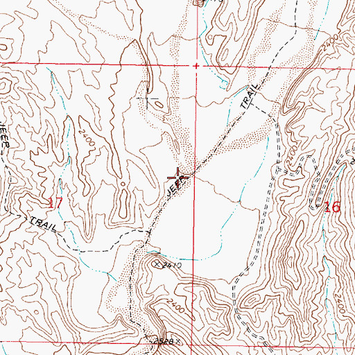 Topographic Map of Martinez Creek, AZ
