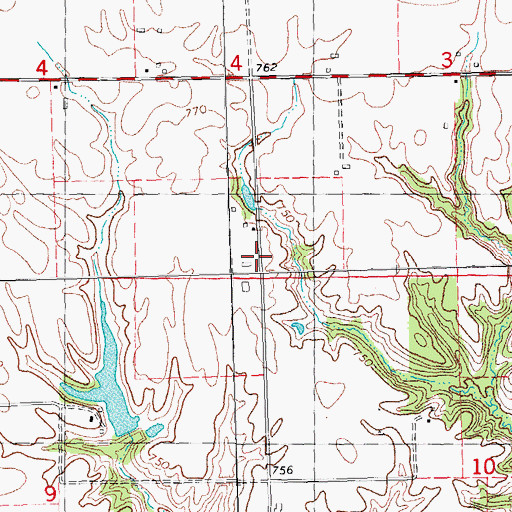 Topographic Map of Springtown School, IL