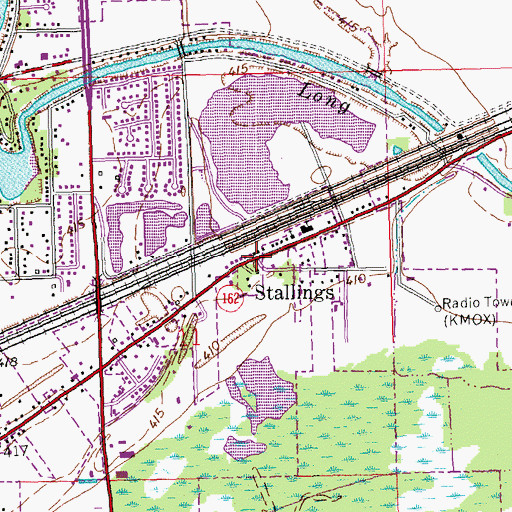 Topographic Map of Stallings, IL