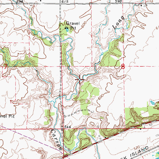 Topographic Map of Stanton Creek, IL