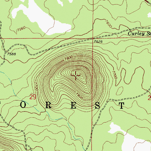 Topographic Map of Cabin Flat Hill, AZ