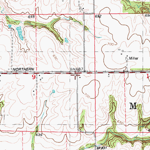 Topographic Map of Star School (historical), IL