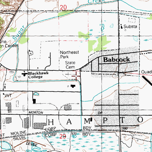 Topographic Map of Resthaven Cemetery, IL