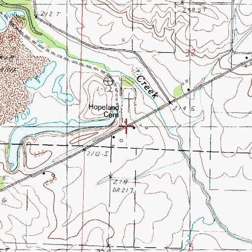 Topographic Map of State Road School (historical), IL