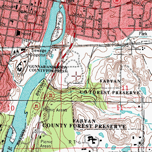 Topographic Map of State Training School for Girls, IL