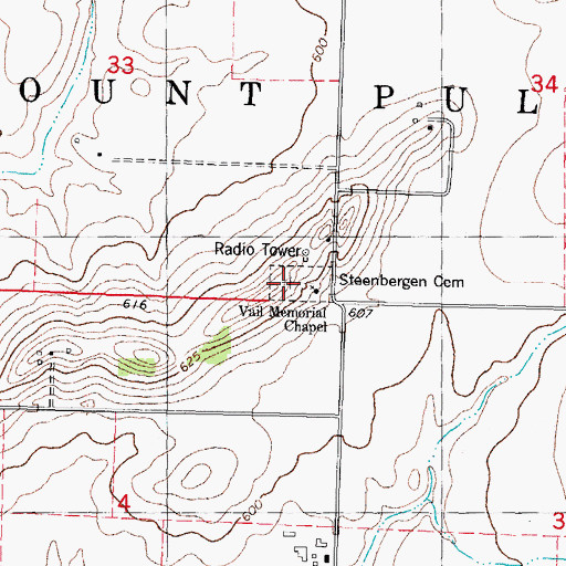 Topographic Map of Steenberger Cemetery, IL