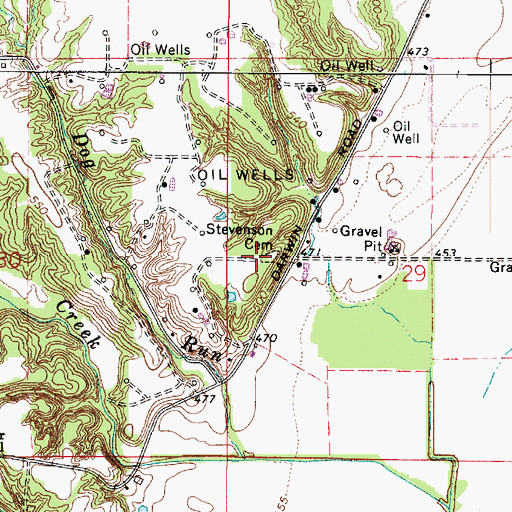 Topographic Map of Liffick Cemetery, IL