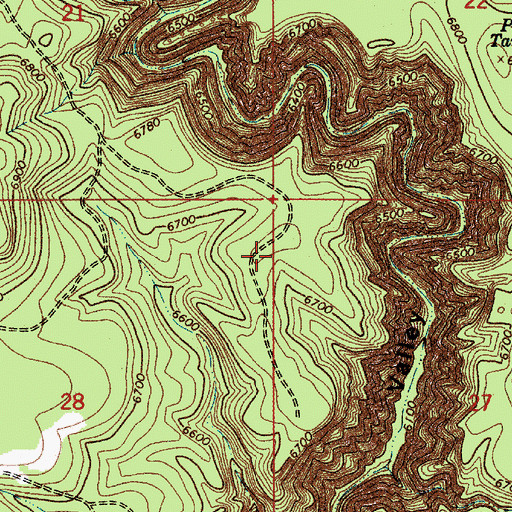 Topographic Map of Sandy Tank, AZ