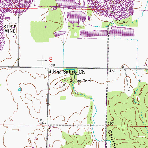 Topographic Map of Stillhouse Hollow, IL