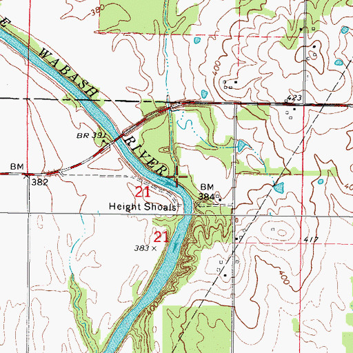 Topographic Map of Stinking Creek, IL