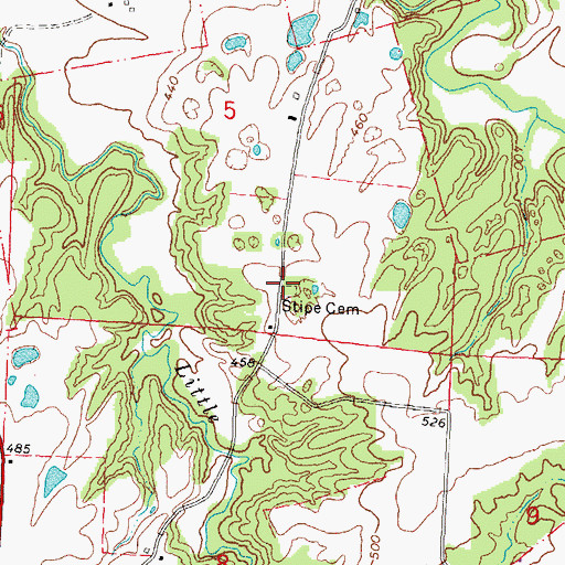 Topographic Map of Stipe Cemetery, IL