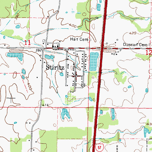 Topographic Map of Stiritz, IL