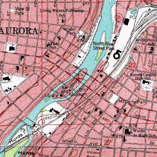 Topographic Map of Stolp Island, IL