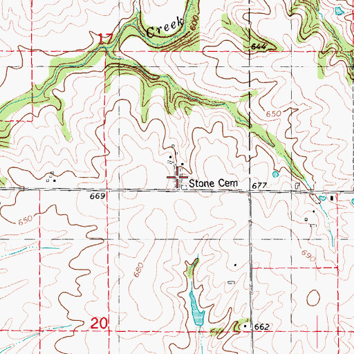 Topographic Map of Stone Family Cemetery, IL