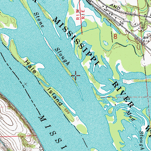 Topographic Map of Stone Slough, IL