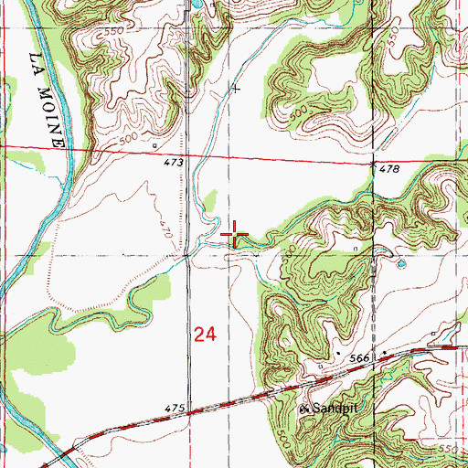 Topographic Map of Stony Creek, IL