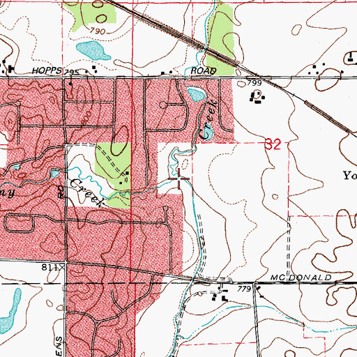 Topographic Map of Stony Creek, IL
