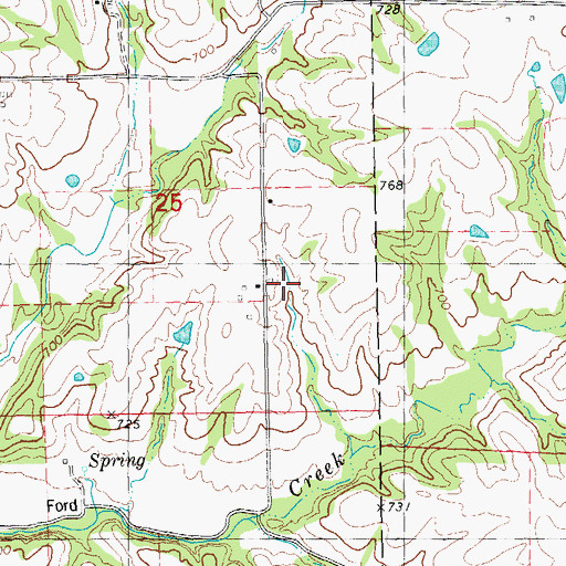 Topographic Map of Stony Point School (historical), IL