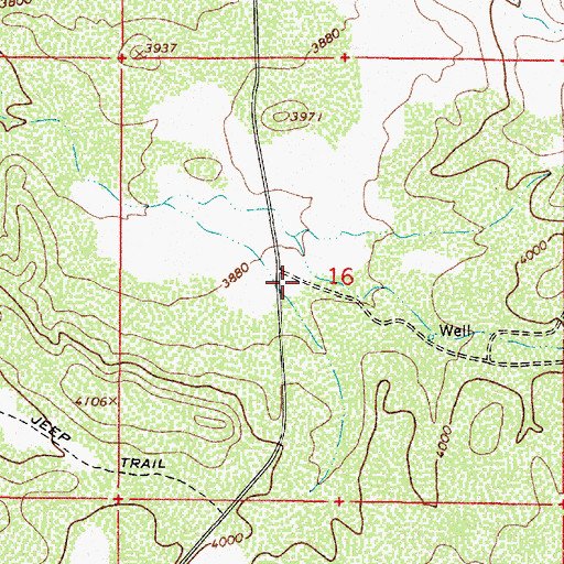 Topographic Map of Bull Tank, AZ