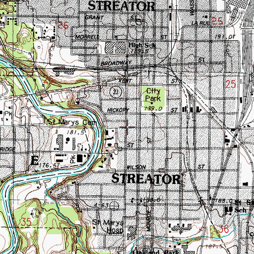Topographic Map of Streator, IL