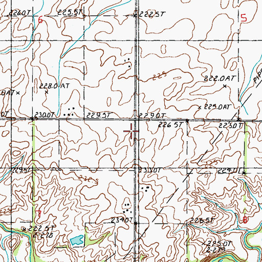 Topographic Map of Streff School (historical), IL