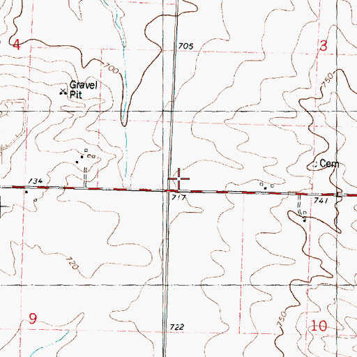 Topographic Map of Streitmatter School (historical), IL