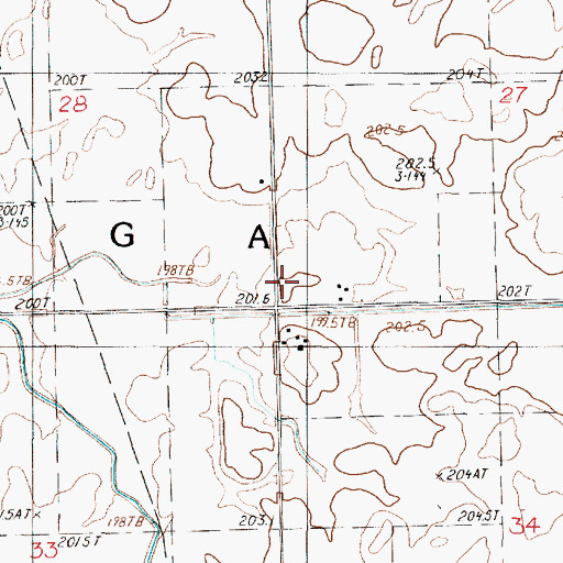 Topographic Map of Strevey School (historical), IL