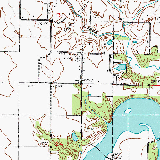 Topographic Map of Strickland School (historical), IL