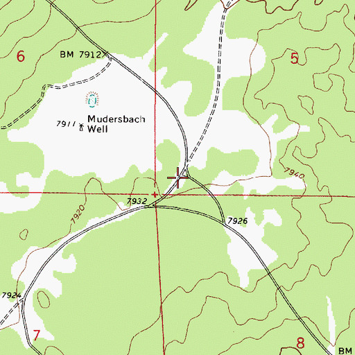 Topographic Map of Mudersbach, AZ