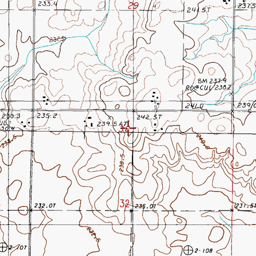 Topographic Map of Stringtown School (historical), IL