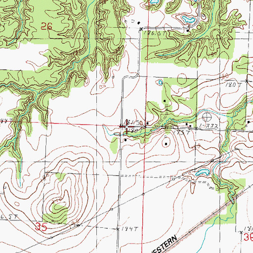 Topographic Map of Sturgeon School (historical), IL