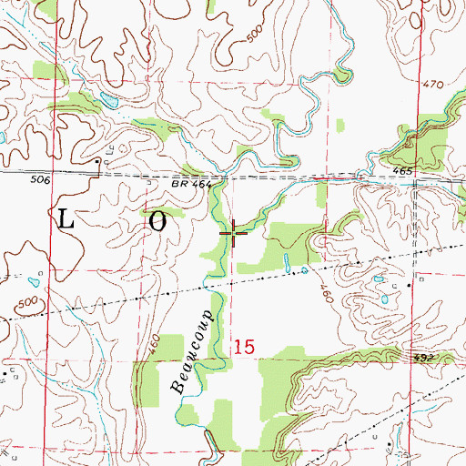 Topographic Map of Sugar Creek, IL