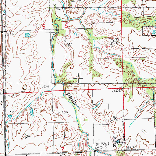 Topographic Map of Sugar Creek, IL