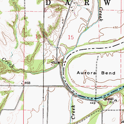 Topographic Map of Sugar Creek, IL