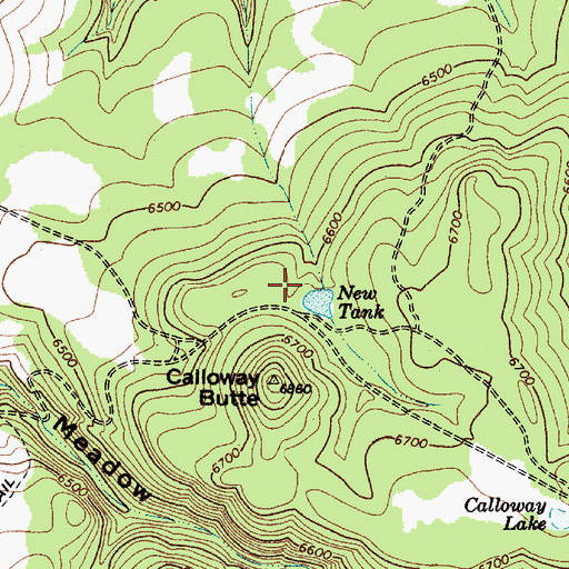 Topographic Map of Corral Tank, AZ