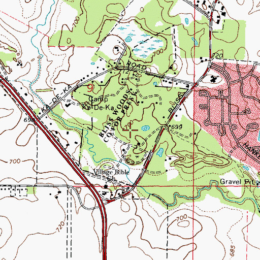 Topographic Map of Sugar Grove Forest Preserve, IL