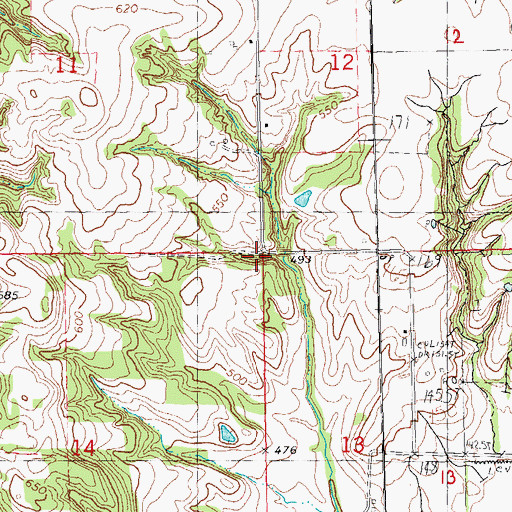 Topographic Map of Sugar Grove School (historical), IL