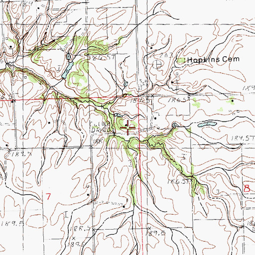 Topographic Map of Sugar Grove School (historical), IL