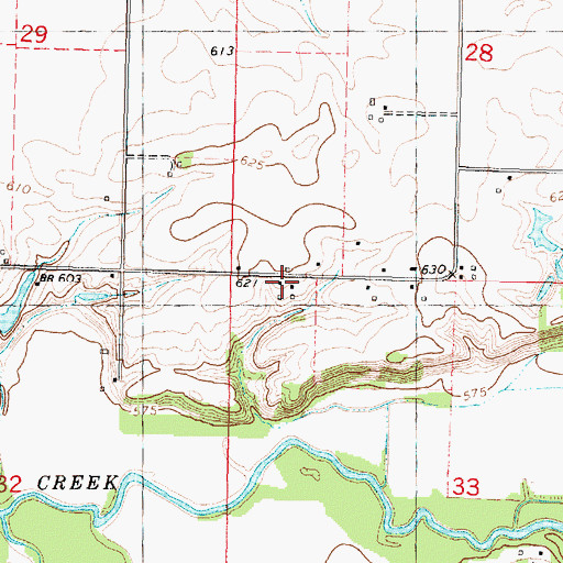 Topographic Map of Sugar Grove School (historical), IL