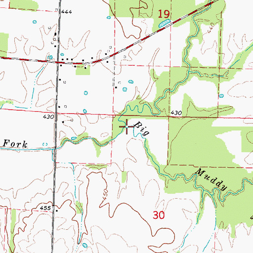 Topographic Map of Sullivan Branch, IL