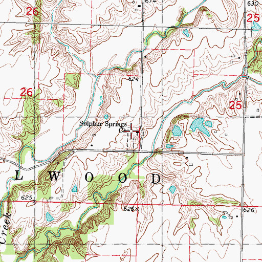 Topographic Map of Sulphur Springs Church, IL