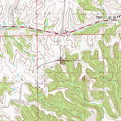 Topographic Map of Summit Grove Church, IL