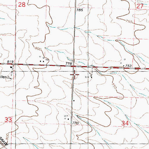 Topographic Map of Summit School (historical), IL