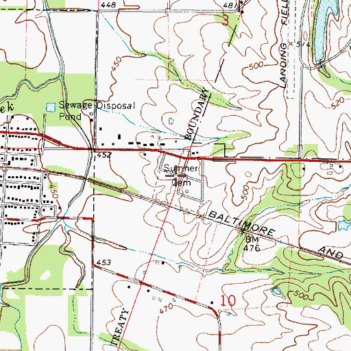 Topographic Map of Sumner Cemetery, IL