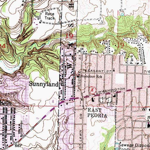 Topographic Map of Sundoer School, IL