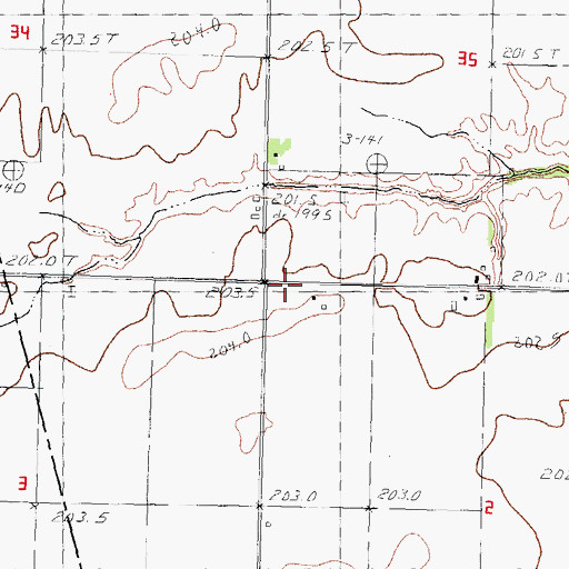 Topographic Map of Sunnyside School (historical), IL