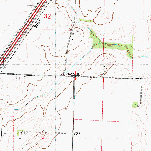 Topographic Map of Sunnyside School (historical), IL
