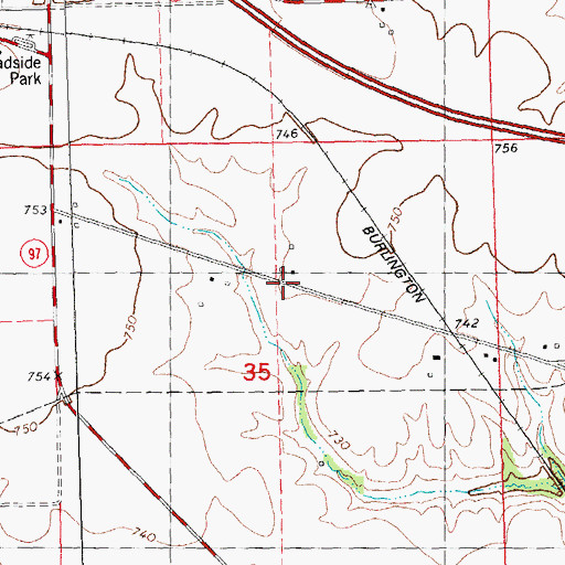Topographic Map of Sunnyside School (historical), IL