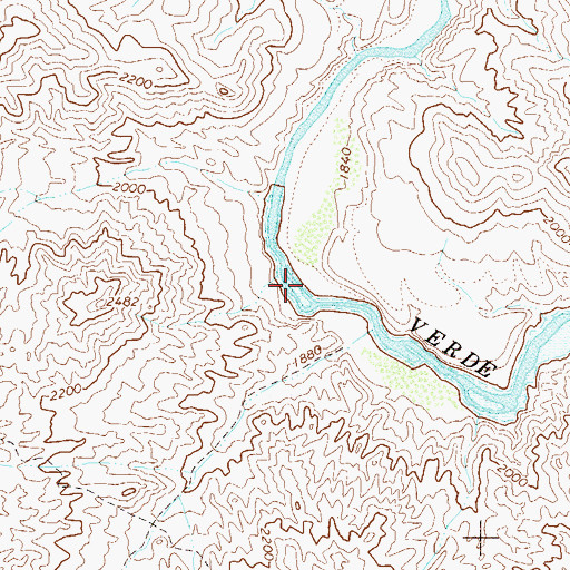 Topographic Map of Devils Hole, AZ