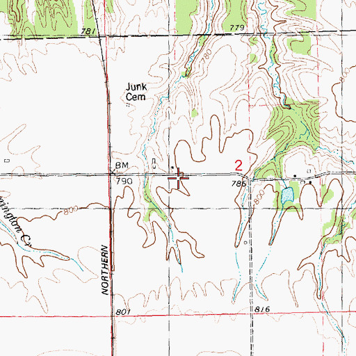 Topographic Map of Sunrise School (historical), IL